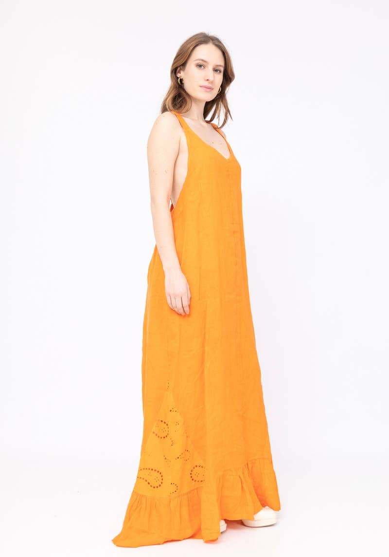 LINEN & COTTON HOUSE – wholesale Dress – Women's – 8521LONG DRESS IN LINE SUMMER CLOTHING12