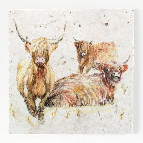 Marble Trivet Large - Family Portrait for wholesale by Country Creation