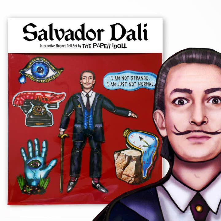 Interaktive Magnetpuppe oder Set Salvador Dalí für den Großhandel von THE PAPER IDOLL