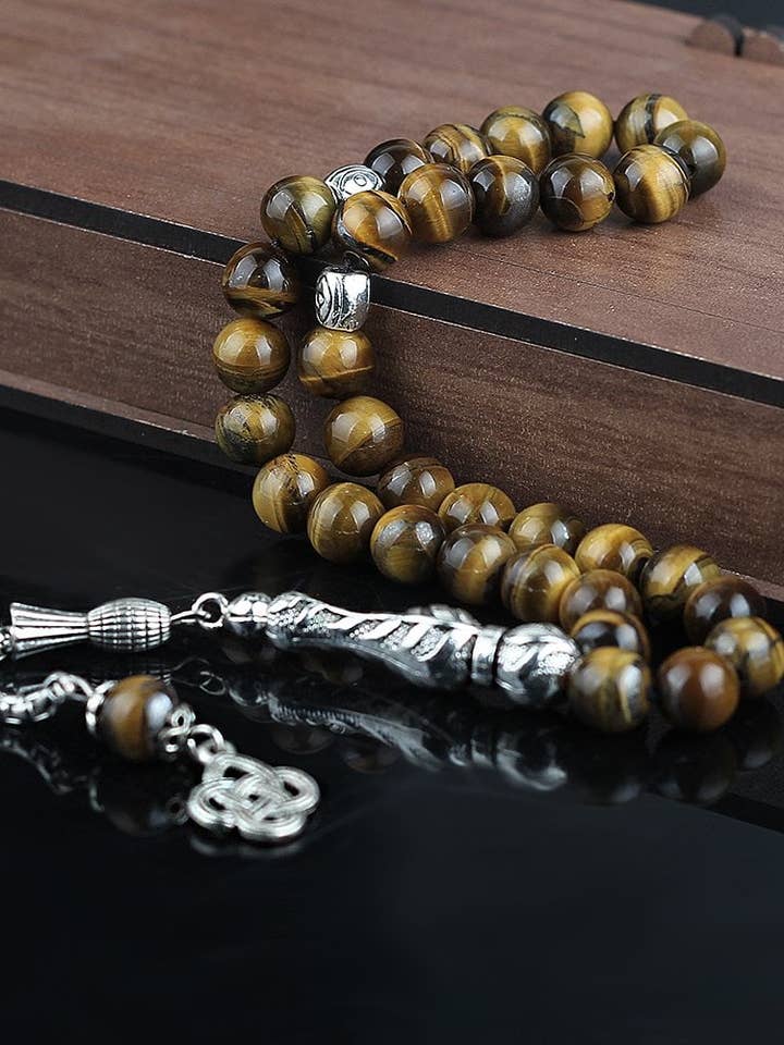 Tesbih aus Naturstein mit Tigerauge für den Großhandel von Aladdin