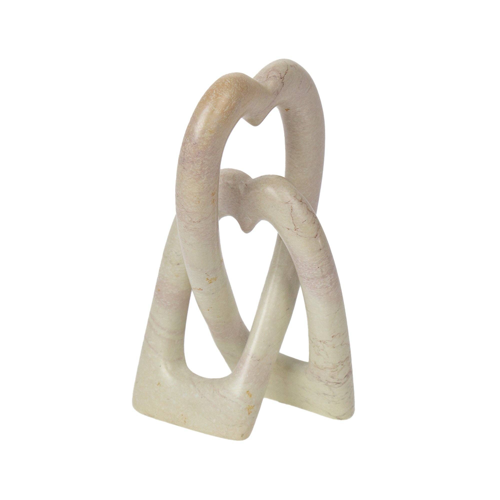 Global Crafts - Wholesale Sculpture - Soapstone Heart Eternal Love Knot Sculpture. 6 inch4