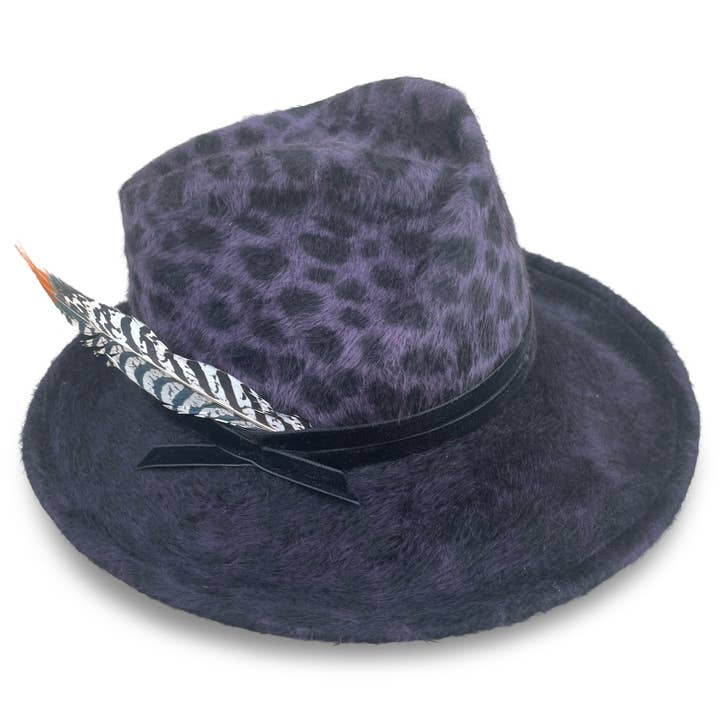 Grace - Leopard Print Fedora for wholesale by Cha Cha's House of Ill Repute