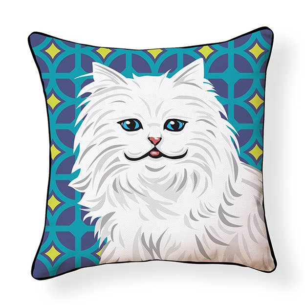 Funda de almohada persa blanca para venta al por mayor de Naked Decor