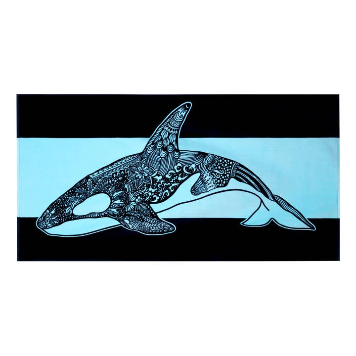 Killer Whale Beach Towel for wholesale by Nova Blue