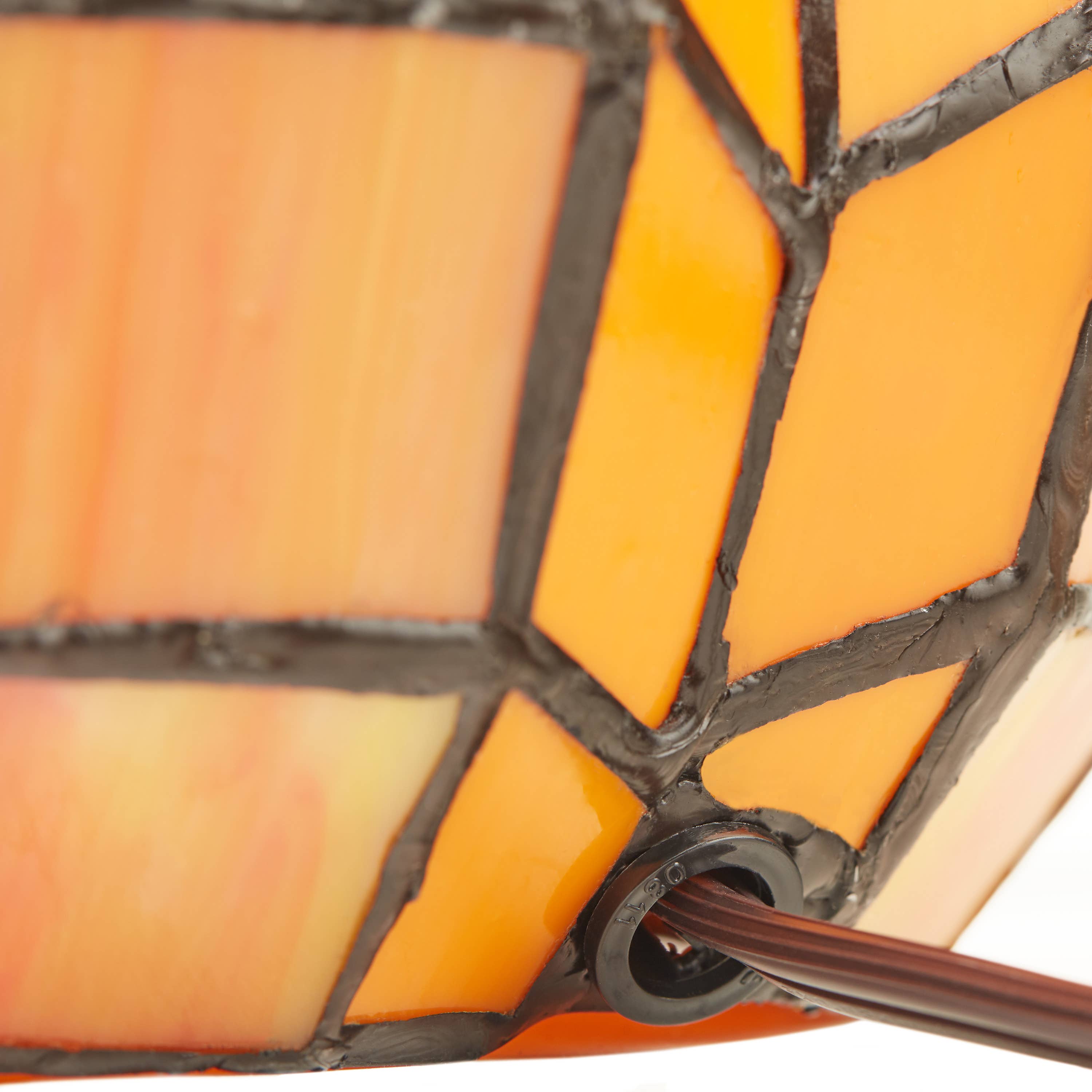 River of Goods - Wholesale Accent/Desk Lamp - 9"H Patch the Pumpkin Tiffany Stained Glass Accent Lamp9