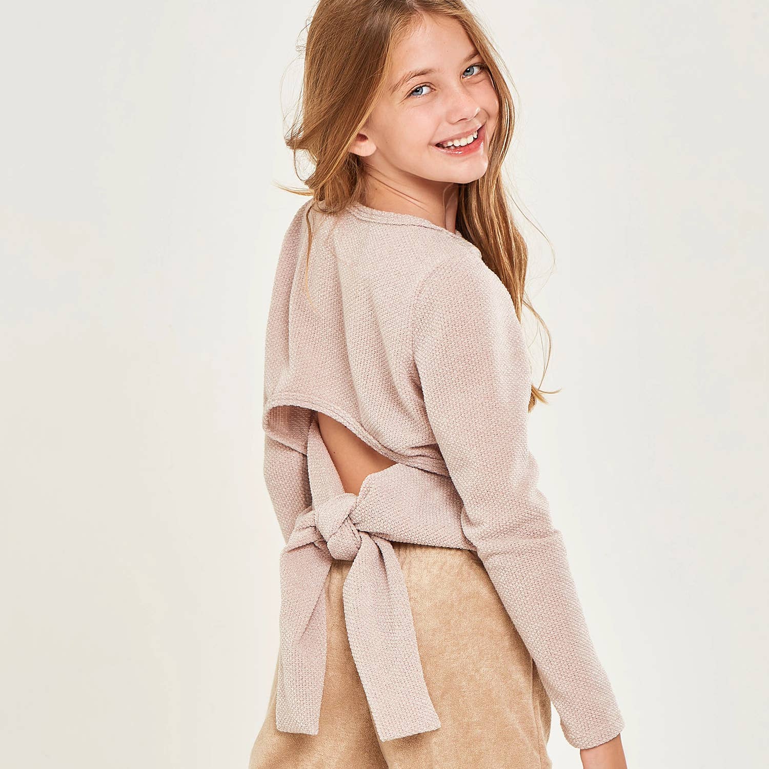 Good Girl - Vendita all'ingrosso Maglione tricot - Bambini - Maglione lavorato a maglia grossa con laccetti aperti sul retro4