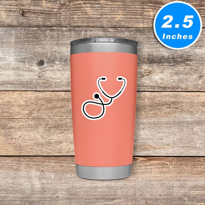 FunPopStickers – wholesale Sticker – Stethoscope Medical Doctor Laptop Stickers Phone Stickers 3 Pack - Set of 2.5, 3 and 4 Inch Vinyl Laptop Stickers - Laptop Stickers Phone Stickers for Laptop, Phone, Water Bottle, Car & More Decal (3 Pack)2