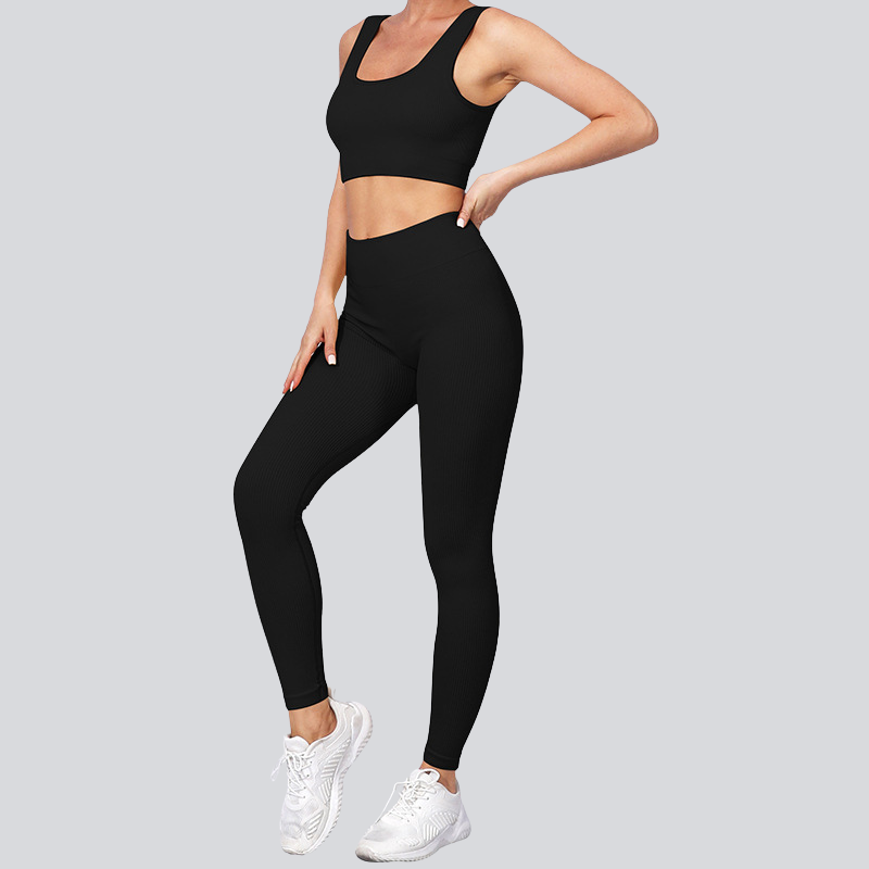 WONDERXFANS - Wholesale Activewear Set - Women's - Seamless yoga leggings and tank top two-piece set12