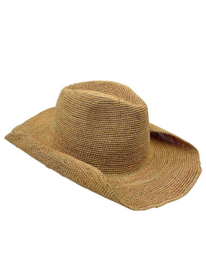 Raffia Packable Cowboy Hat for wholesale by Marcus Adler