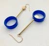 SORA DESIGNS - Vente Boucles d'oreilles pendantes - Boucles d'oreilles rhapsody en bleu abstrait1