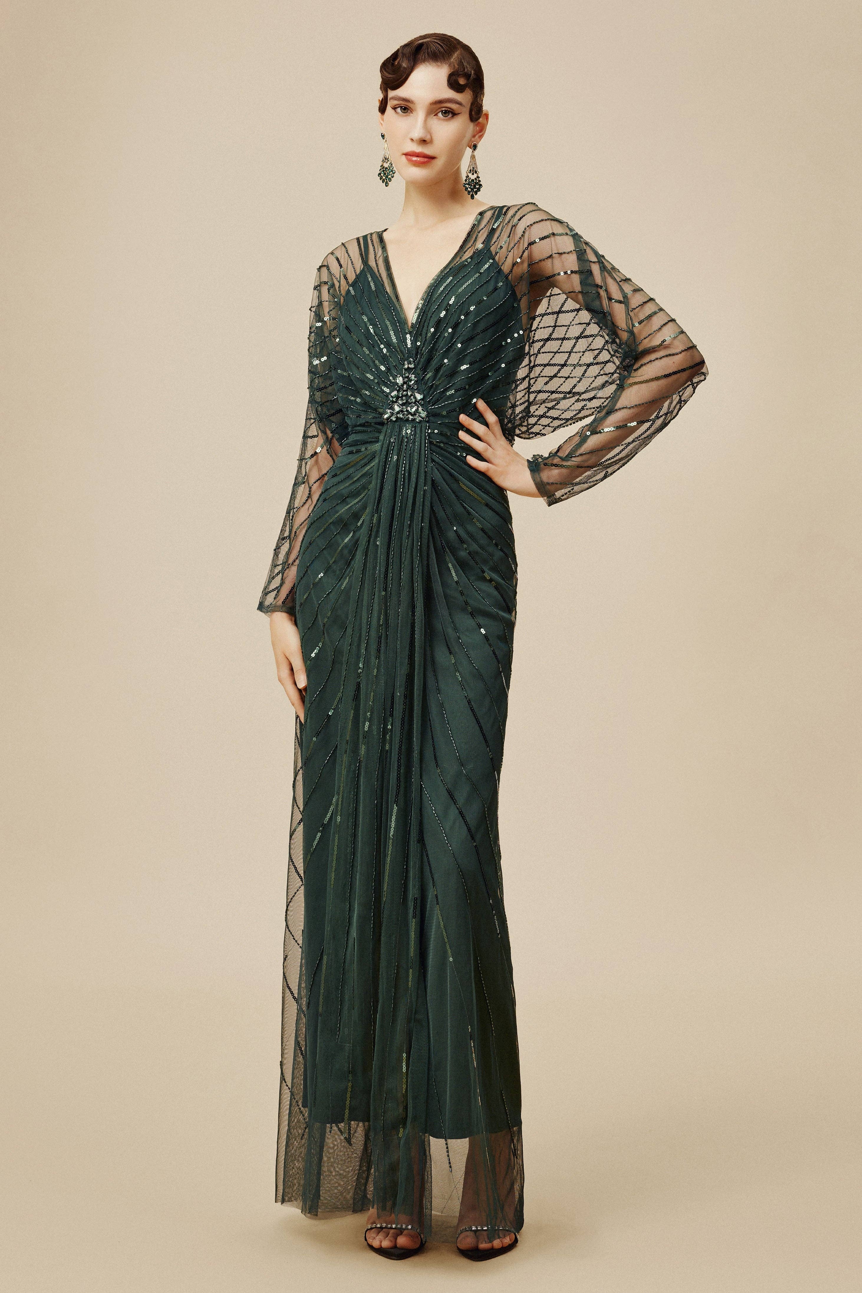 BABEYOND - Vente Robe de soirée – femme - Robe de soirée grande taille Zouzou ornée de cristaux8