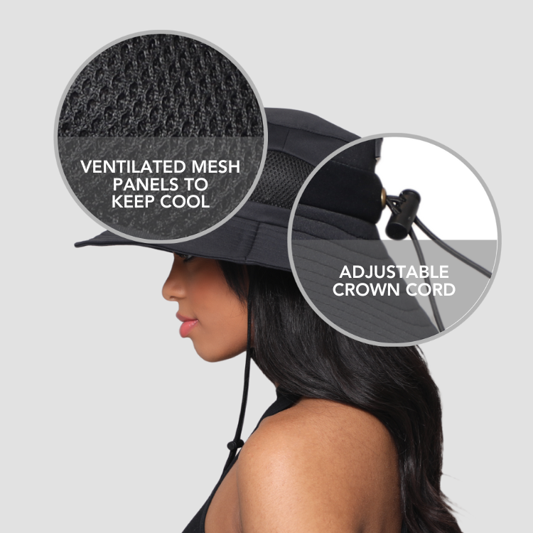Hairbrella – Chapéu de pescador - Mulher por atacado – Chapéu de sol impermeável forrado a acetinado13