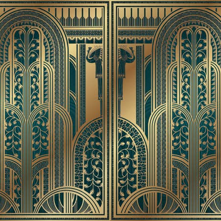 VINYL WALLPAPER MURAL V134-1V “ART DECO” for wholesale by ICH SL