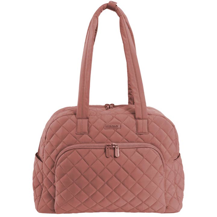 Magid - Wholesale Weekender Bag - Women's - Ellen Tracy 20 Inch Diamond Nylon Quilted Travel Duffel19