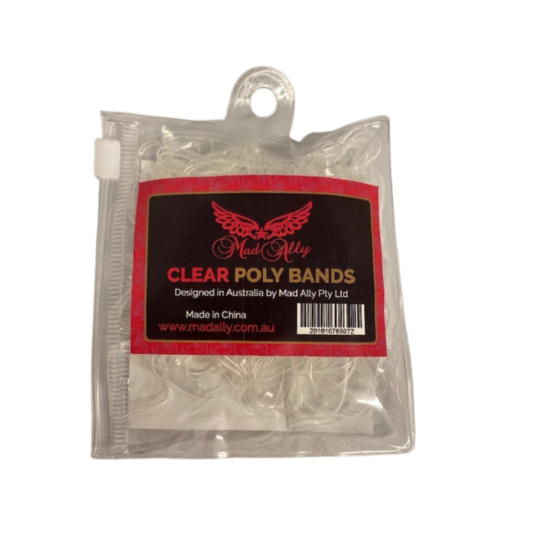 Mad Ally - Wholesale Hair tie - Clear Poly Bands0