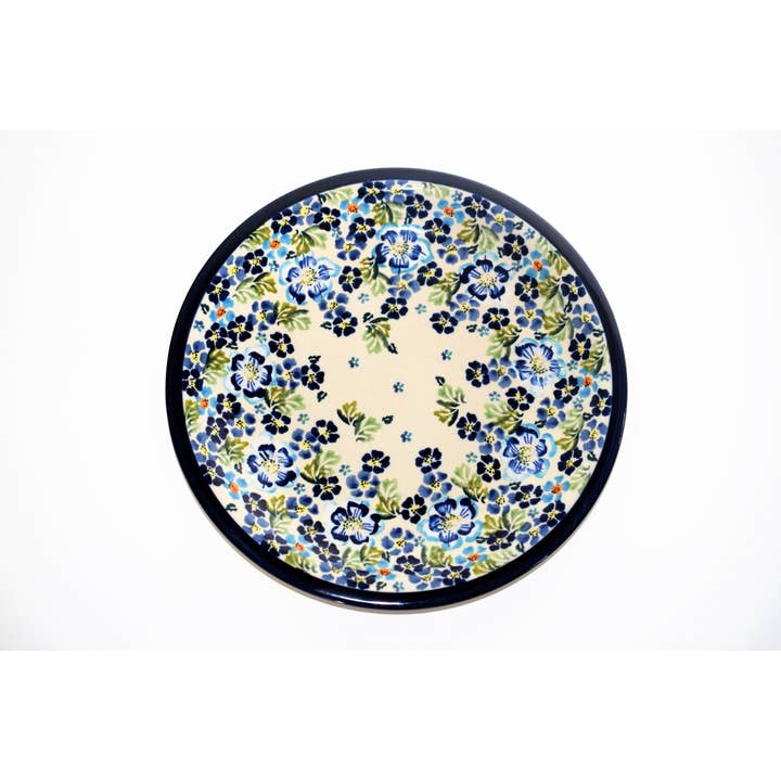 Pottery Avenue by Pangaea Trade INC - Wholesale Dinner Plate - Polish Pottery True Blues 11" Stoneware Dinner Plate