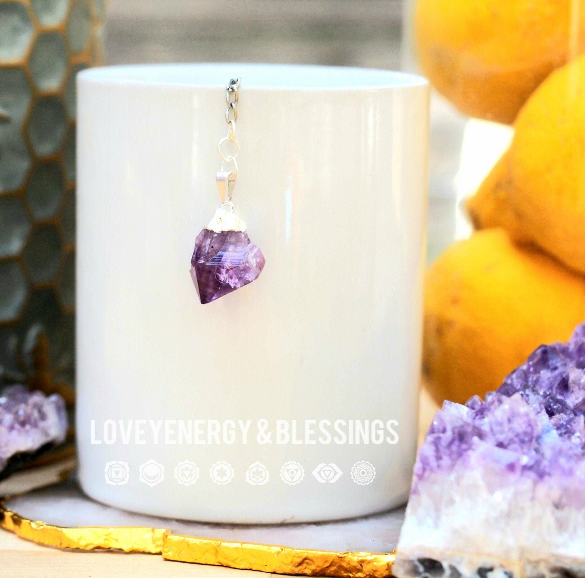 Loveyenergy & Blessings - Wholesale Tea Strainer/Infuser - Amethyst Crystal Tea Infuser, Crystal Loose Leaf Tea Ball3