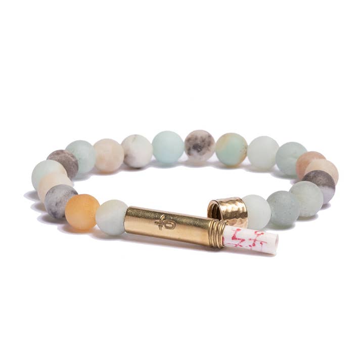 Wishbeads - Wholesale Beaded Bracelet - Matte Amazonite Intention Bracelet