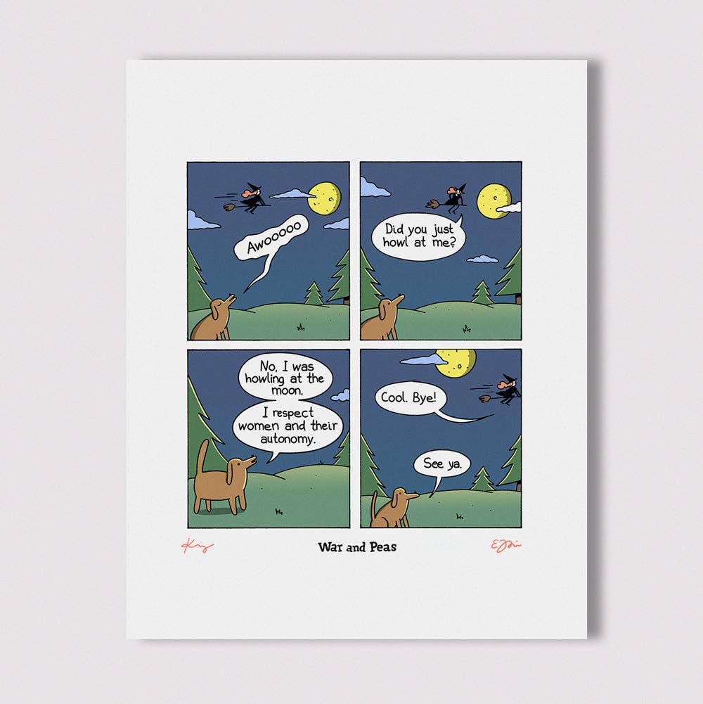 War and Peas - Wholesale Art Print - Good Boy Signed Print0