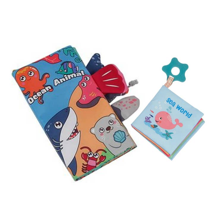 Sea Life Cloth Book Assortment for wholesale by London Bridge & Maison Chic