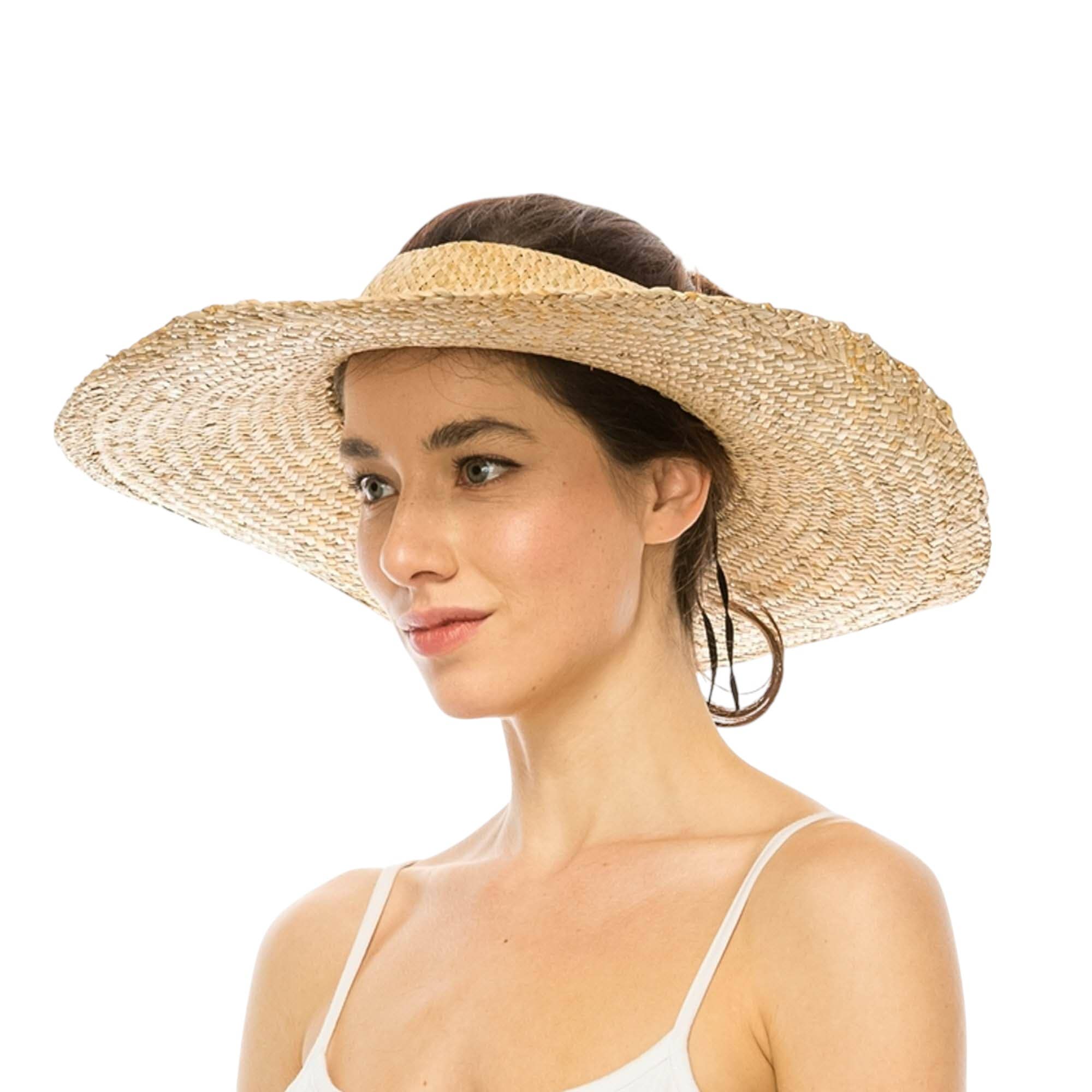 Queens INC - Wholesale Visor - Women's - 🌿 Sol Vista Palm Leaf Visor 🍃5