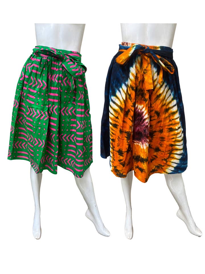 Kids Ankara Skirts (Large Size) (Pack of 2 pieces) for wholesale by Satsuma Wholesale