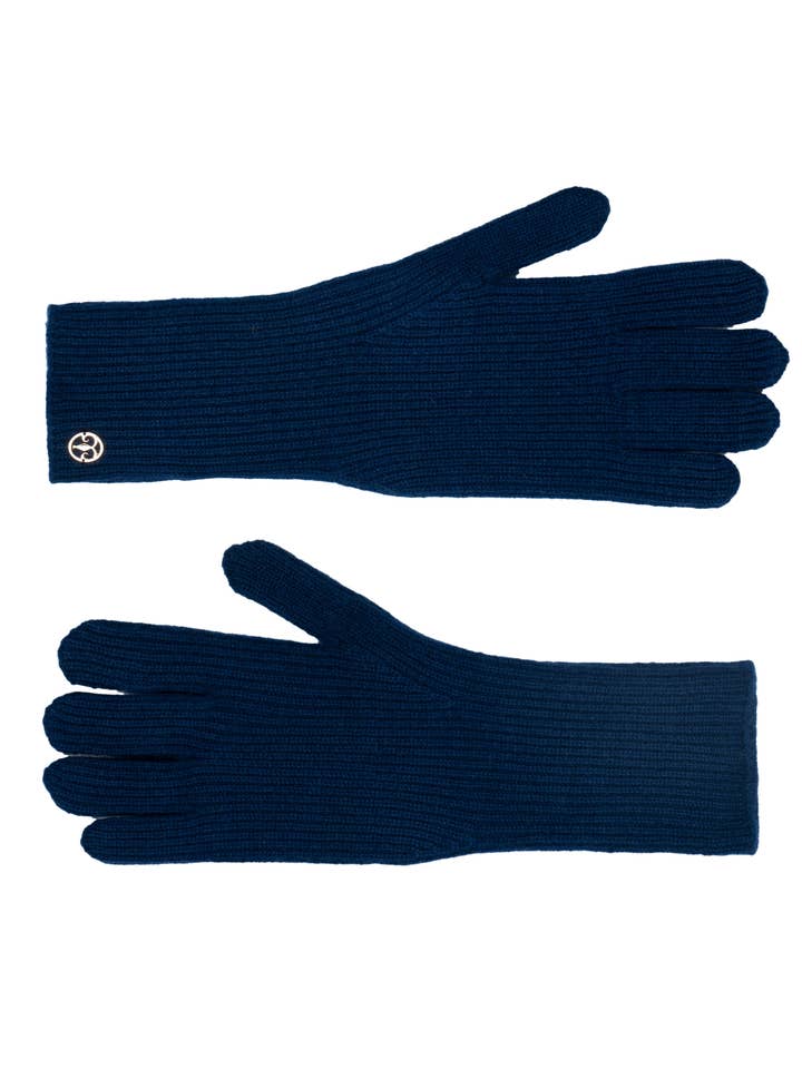 Herre ribbede blå denimhandsker for engroshandel hos Bel Cashmere S.C.