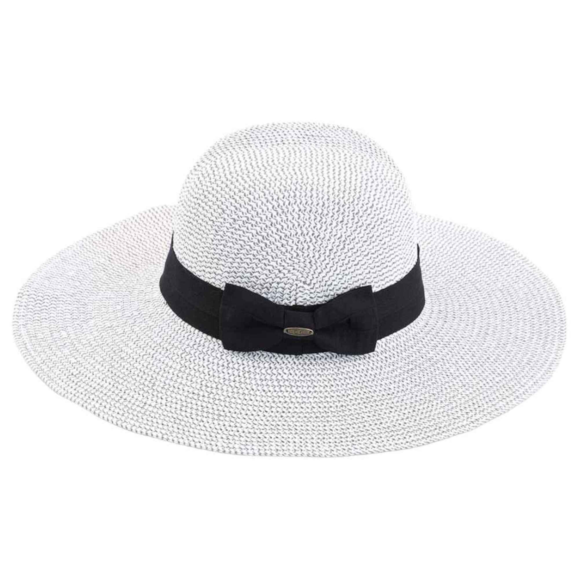 MiMi Wholesale - Wholesale Straw Hat - Women's - ST3954 Foldable Straw Sun Hat With Detachable Bow2