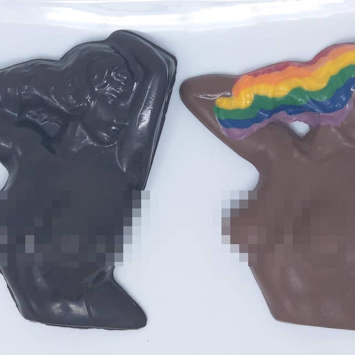Nude Woman's Torso Solid Chocolate-option Gold or Rainbow for wholesale by Wild Angel Treats, LLC