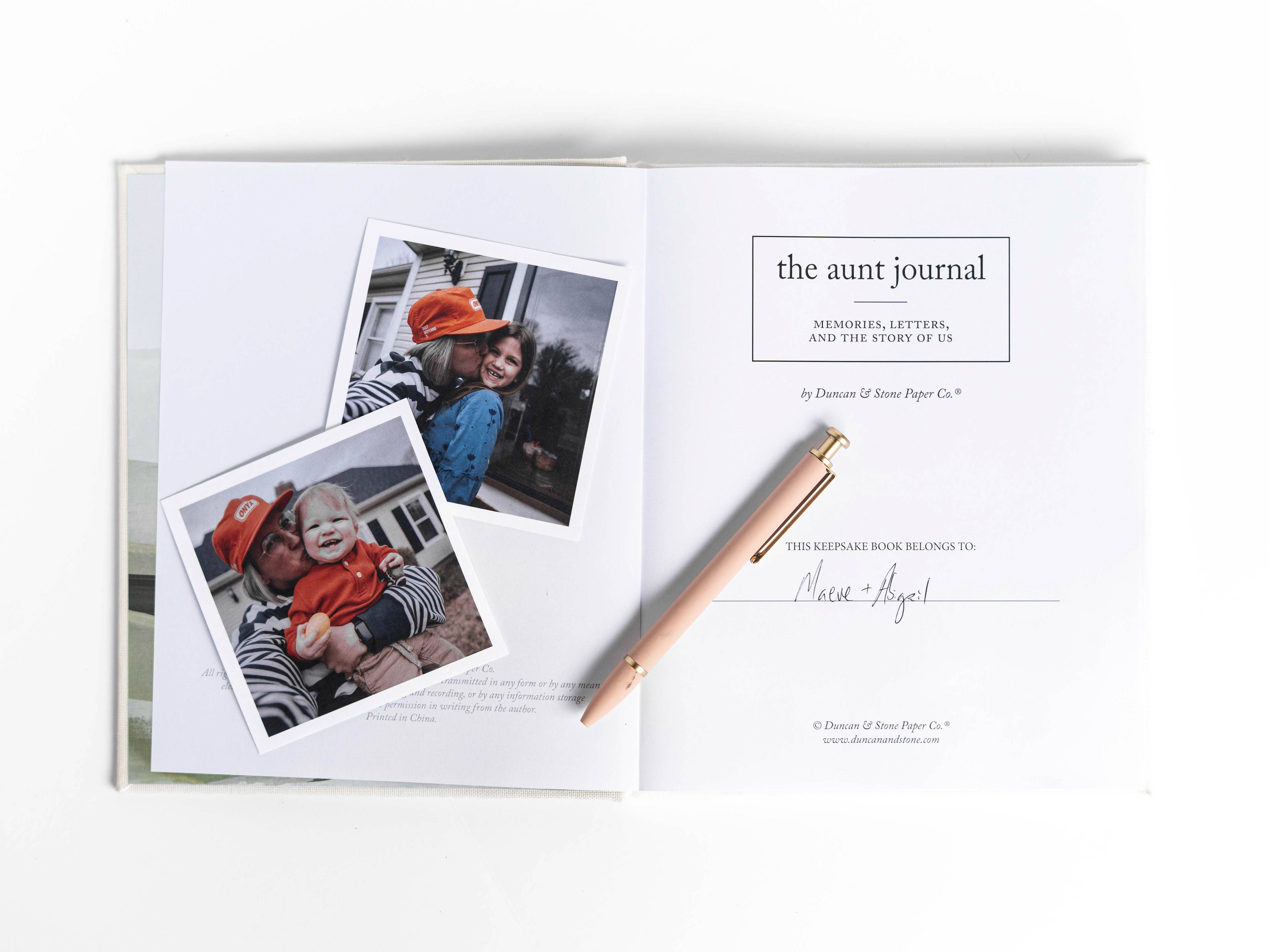 Duncan & Stone Paper Co. - Vente Journal intime - Livre de souvenirs et journal de souvenirs pour tante | Cadeau attentionné pour tante11