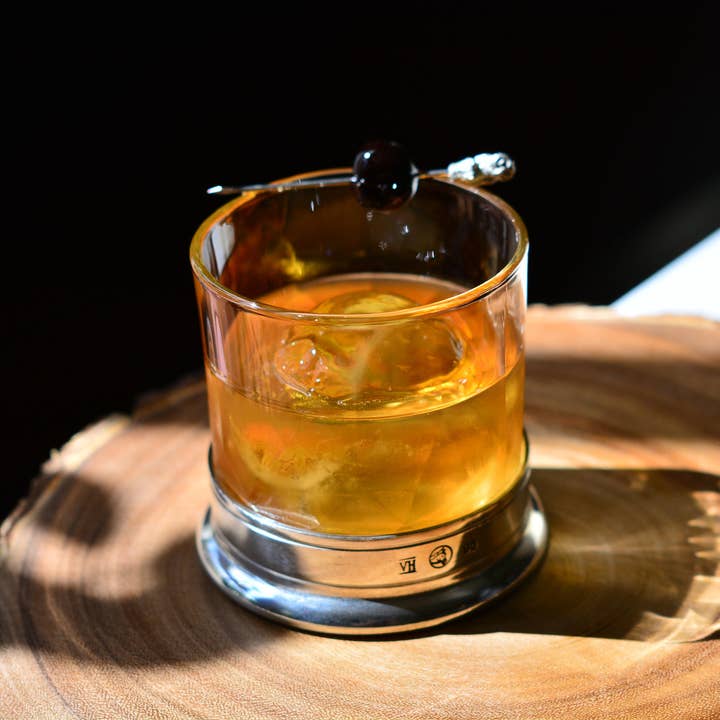 Vagabond House - Wholesale Cocktail/liquor glass - Double Old-Fashioned - Hatched Glass5