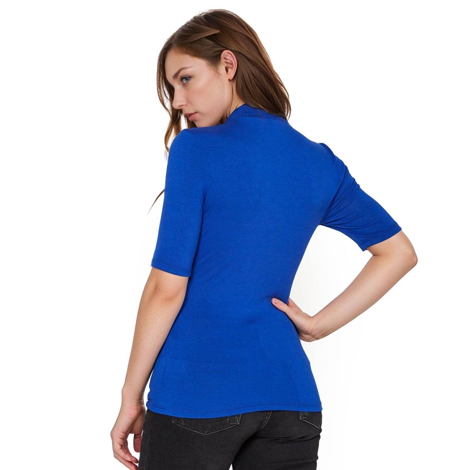 Robin K – Top de malha - Mulher por atacado – Bellatrix Feminino De Manga Tartaruga Justo Top Justo7