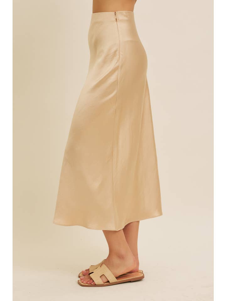 in february - Wholesale Skirt - Women's - HIGH QUALITY THICK SILKY SATIN BIAS CUT MAXI SKIRT