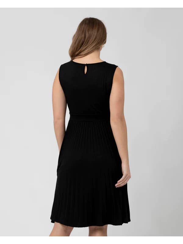 Knife Pleat Dress Black for wholesale on Faire
