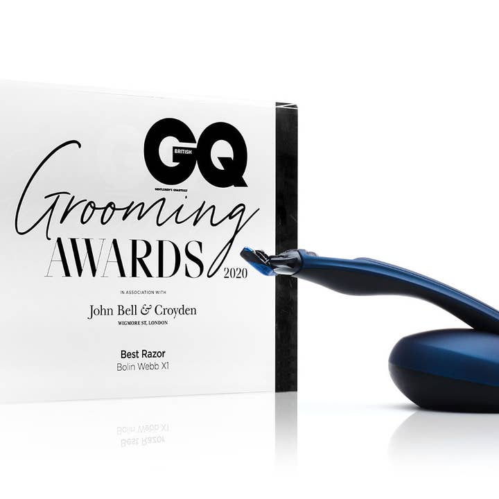 Bolin Webb - Wholesale Razor - Men's - X1 Matte Blue Razor and Stand - Gillette Fusion 52