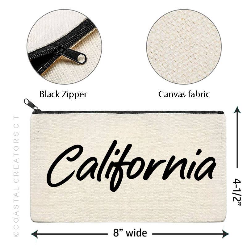 Coastal Creators of Connecticut - Wholesale Pouch - Women's - Personalized State Name Canvas Travel Bags (Packaged)9