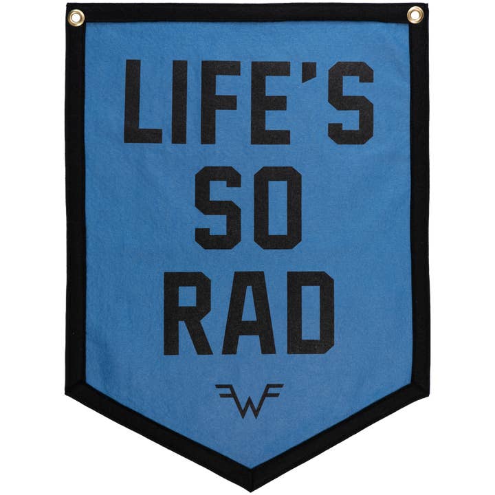 Life's So Rad Camp Flag • Weezer x Oxford Pennant for wholesale by Oxford Pennant