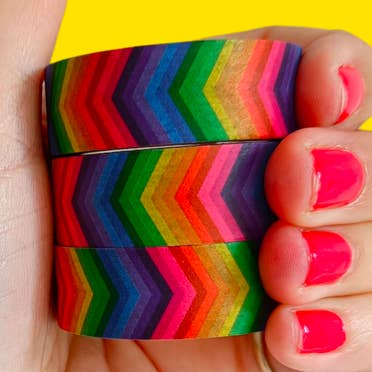 Rainbow Chevron Washi Tape für den Großhandel von The Paper Lobster
