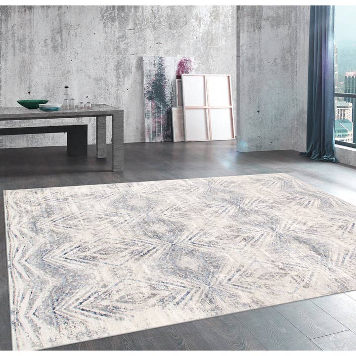 Pasargad Home - Wholesale Area Rug - Turkish Efes Design Light Gray/Light Blue Area Rug7