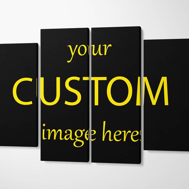 Art mural sur toile personnalisée en 4 pièces, impression sur toile à plusieurs panneaux pour la vente par GeekCrab