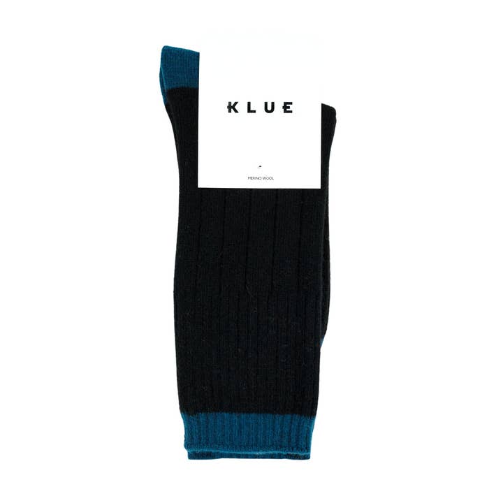 KLUE Merino Wool socks with Bands | Black and blue for wholesale by KLUE