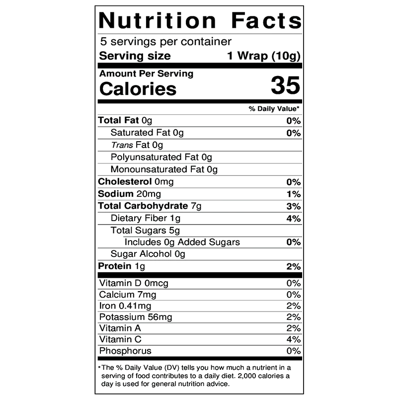 NewGem – wholesale Bread/tortilla – Pineapple Habanero - 5pk Sushi Wraps8