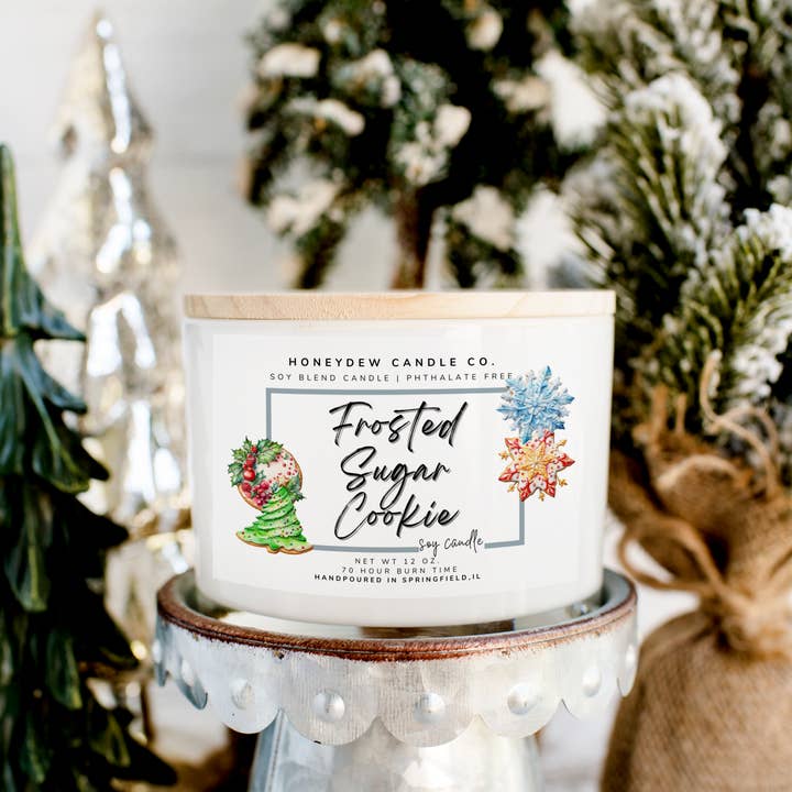 3 Wick Candle 12 oz Frosted Sugar Cookie for wholesale by Honeydew Candle Co.