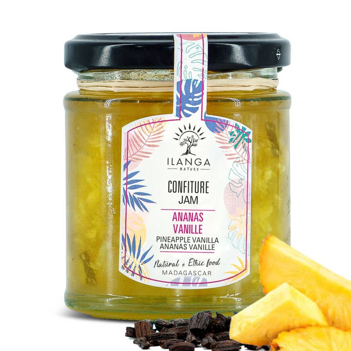 Vanilla pineapple jam 220g for wholesale by Ilanga Nature