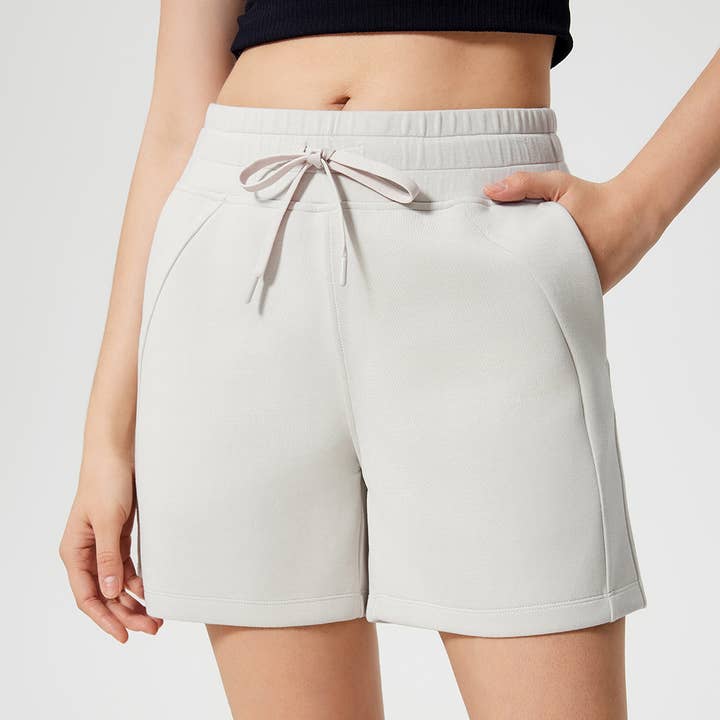 Women Soft Breathable Drawstring Side Pockets Sport Shorts for wholesale by Sodalemon