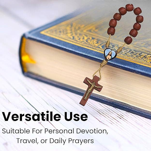 Catholica Shop - Wholesale Prayer Beads Necklace - Wood Finger Rosary - SHJ6