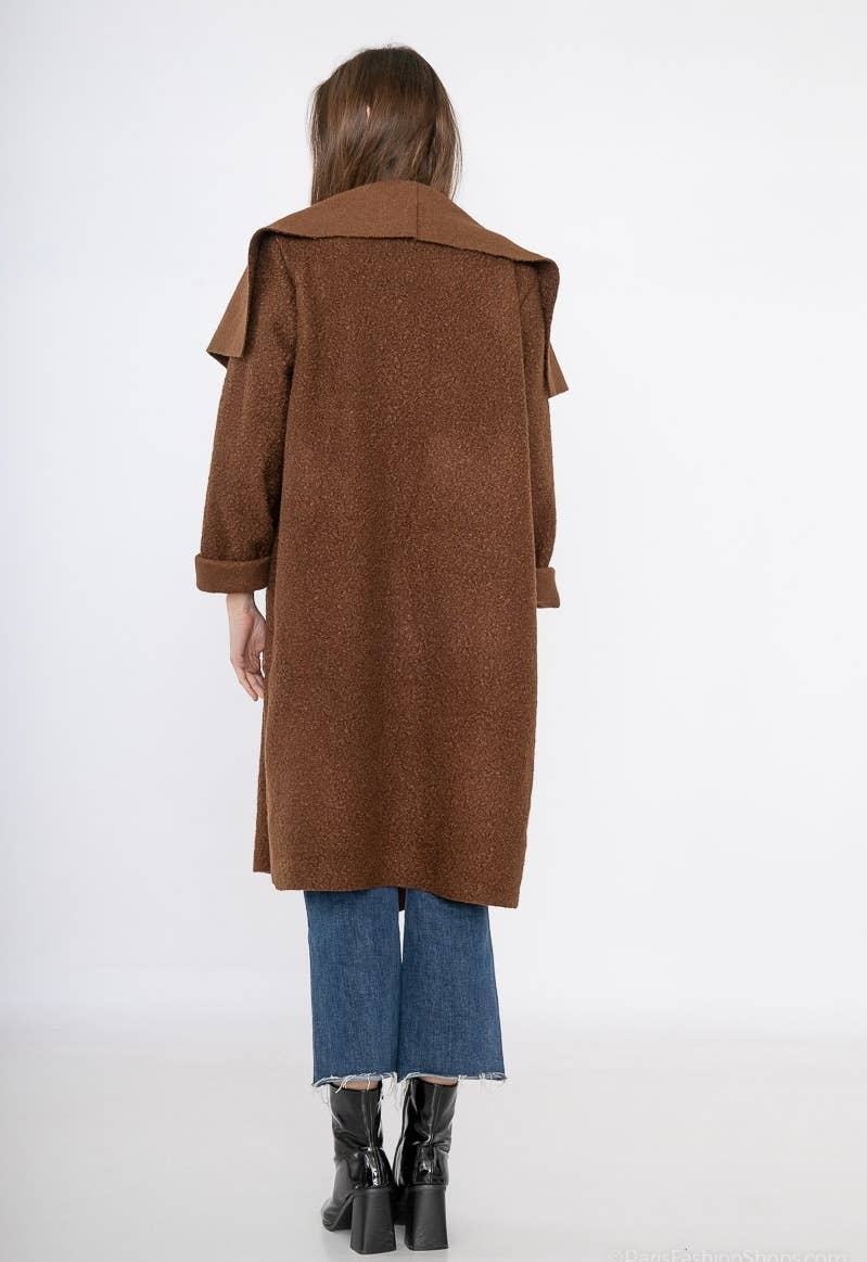 LINEN & COTTON HOUSE - Vente Manteau – femme - VESTE BOUCLETTE MATIERE RESPONSABLE + SIZE  35122 65