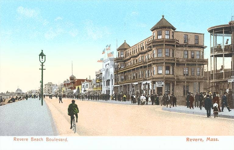 Found Image Press - Vente Assortiments de papeterie/cartes - Carte de vœux MA-836 Revere Beach Boulevard, Revere, Mass.0
