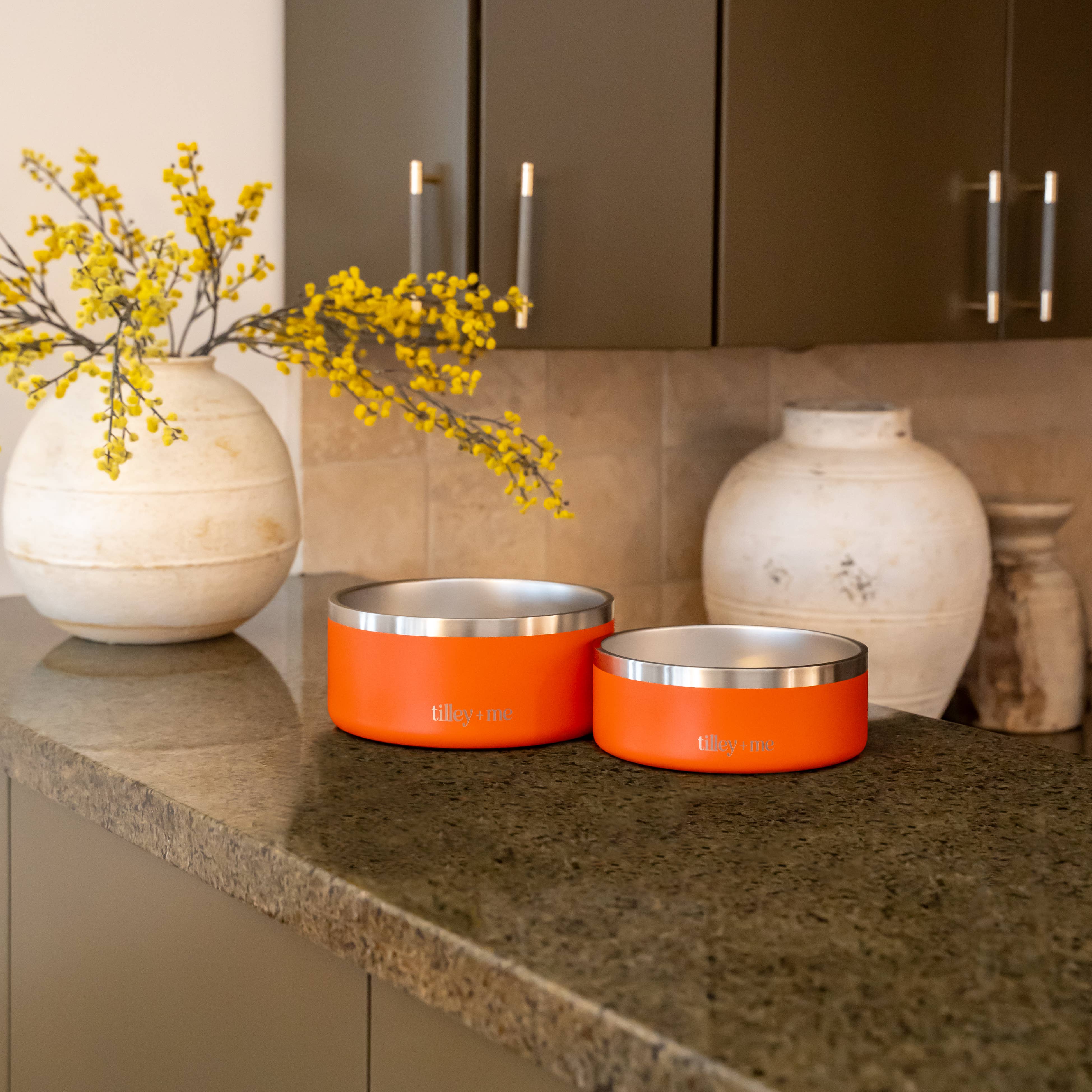 Tilley + Me - Wholesale Pet Bowl - Cat/Dog - Stainless Steel Pet Food + Water Bowl | 32oz and 64oz15