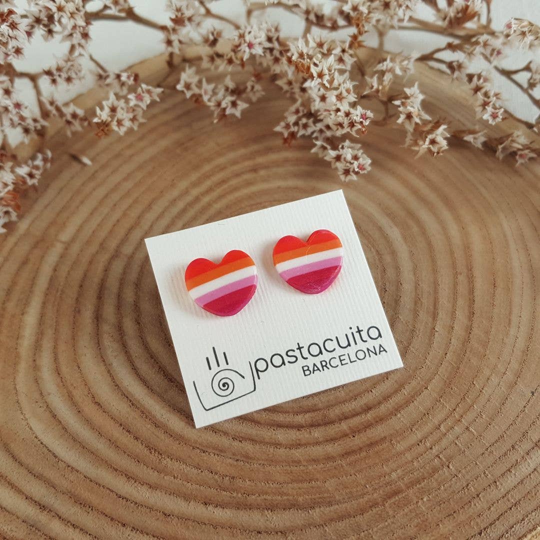 PASTACUITA - Wholesale Knopjes/oorstekers - Lesbische trots LGBT oorstekers van polymeerklei0